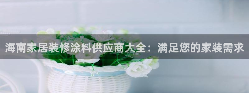 和记ag捕鱼害死多少人：海南家居装修涂料供应商大全：满足您的家装需求