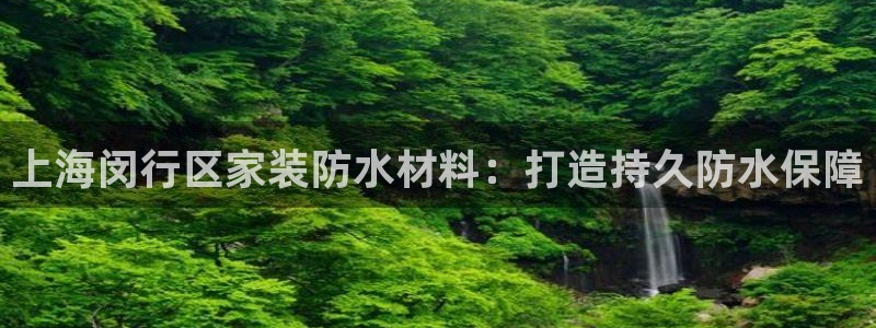 和记ag旗舰国际：上海闵行区家装防水材料：打造持久防水保障