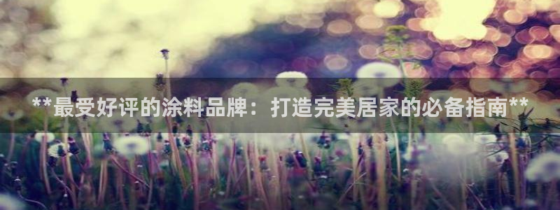 和记平台官方网：**最受好评的涂料品牌：打造完美居家的必备指南**