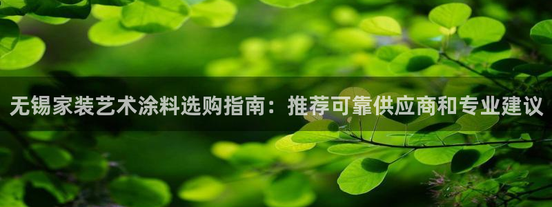 和记国际客服：无锡家装艺术涂料选购指南：推荐可靠供应商和专业建议