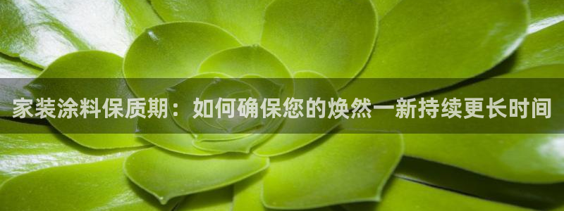 和记 官网：家装涂料保质期：如何确保您的焕然一新持续更长时间
